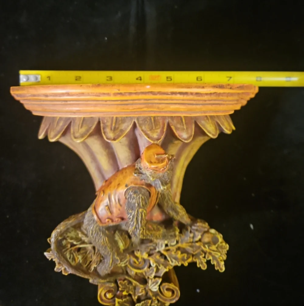 Vintage Palm Beach Regency Bellhop Monkey Sconce display shelves
